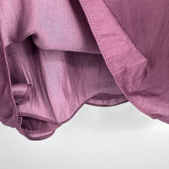 Evereve Tank Top Kyle V Neck Cami Merlot Burgundy Womens Size XL Satin Flowy NWT - Picture 6 of 12